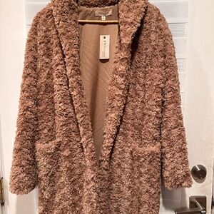 Philosophy Republic Cream/Tan Teddy Coat Size Medium NWT